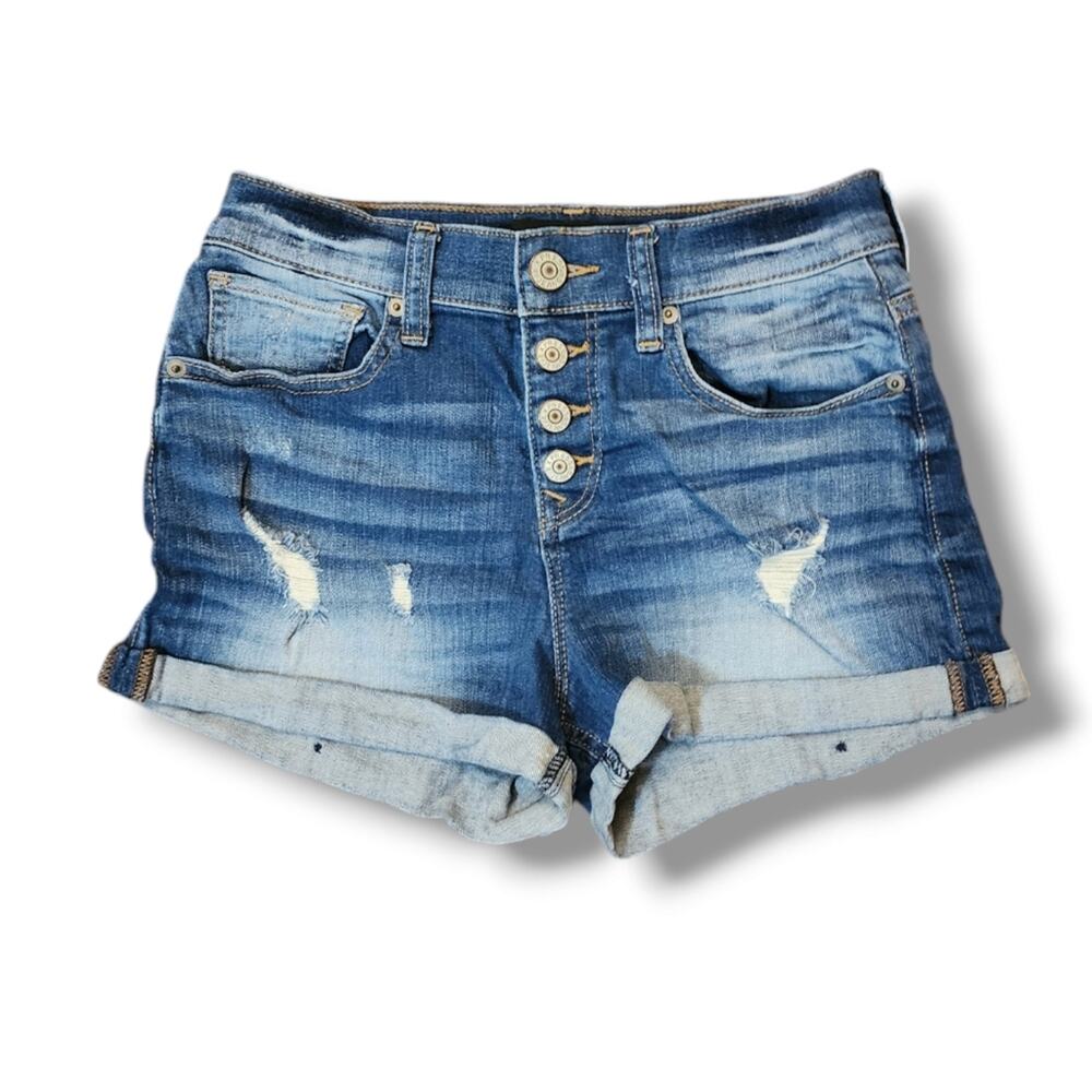 Express Jeans Button Down Front Jean Shorts